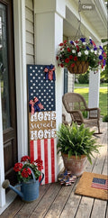 Home Sweet Home Patriotic Porch Leaner
